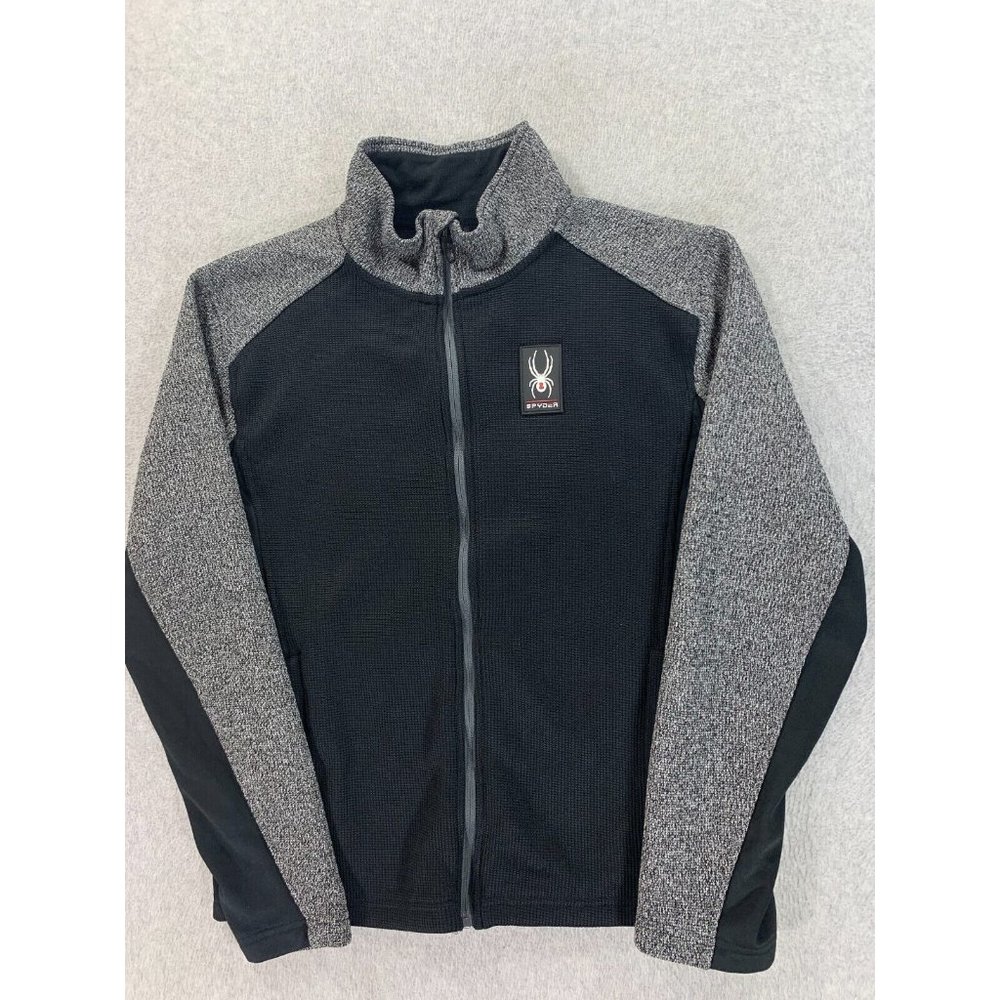 Spyder CORE Full‎ Zip Athletic Fit Jacket (Men's Small) Black